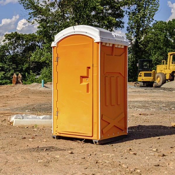 how often are the porta potties cleaned and serviced during a rental period in Barnard